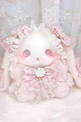 Pink Lop-Eared Rabbit Doll Bowknot Lace Sweet Lolita Bag